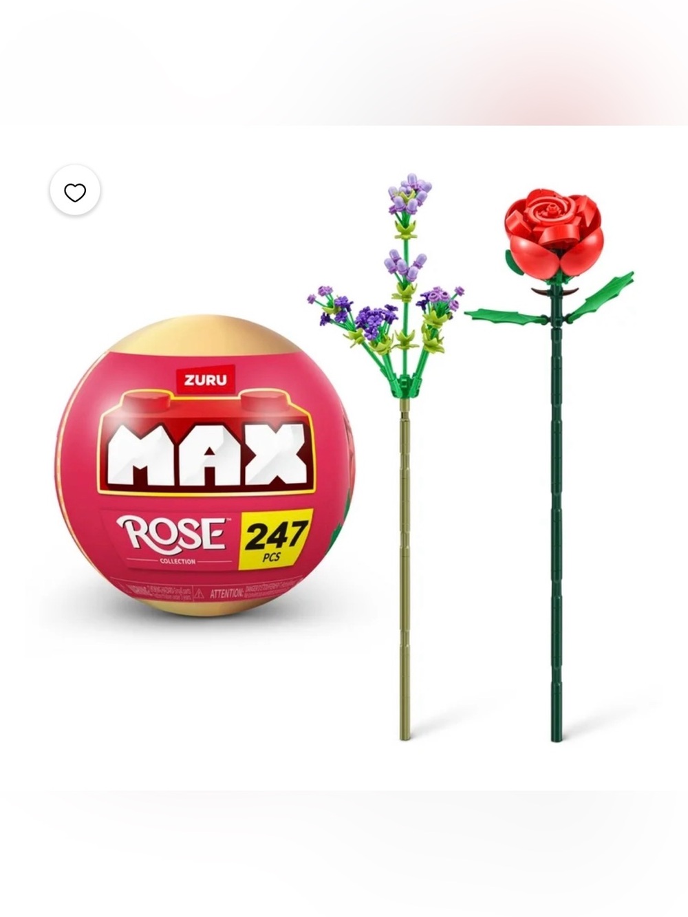 Zuru Max Build More - 247 Piece Rose & Flower Builder - New!